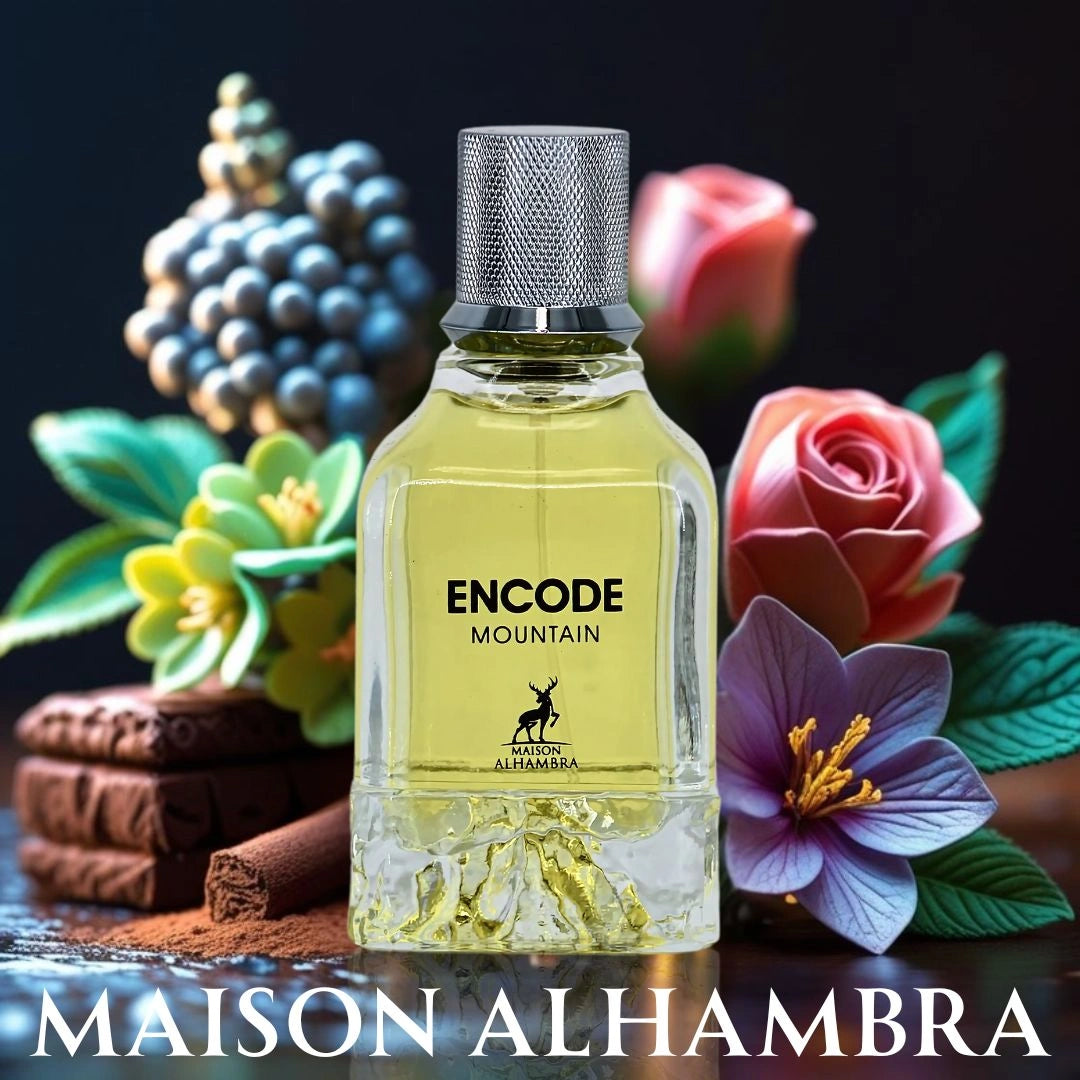 Encode Mountain Eau de Parfum Spray 100ml (3.4 oz) by Maison Alhambra | Masculine Edge With A Refined Finish - Intense Oud