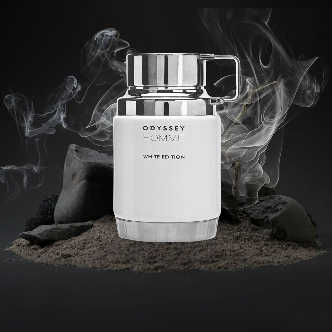 Odyssey Homme White Edition EDP Spray 60ML (2.02 OZ) by Armaf | A Fresh, Zesty Fragrance With Sophisticated Woody Undertones. - Intense Oud