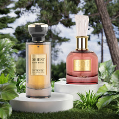 Orient Elite Woods For Men & Elite Flora For Women - EDP Spray 100ML (3.4 OZ) By INTENSE ELITE | Long Lasting & Refreshing Fragrances. (AMAZING BUNDLE) - Intense Oud