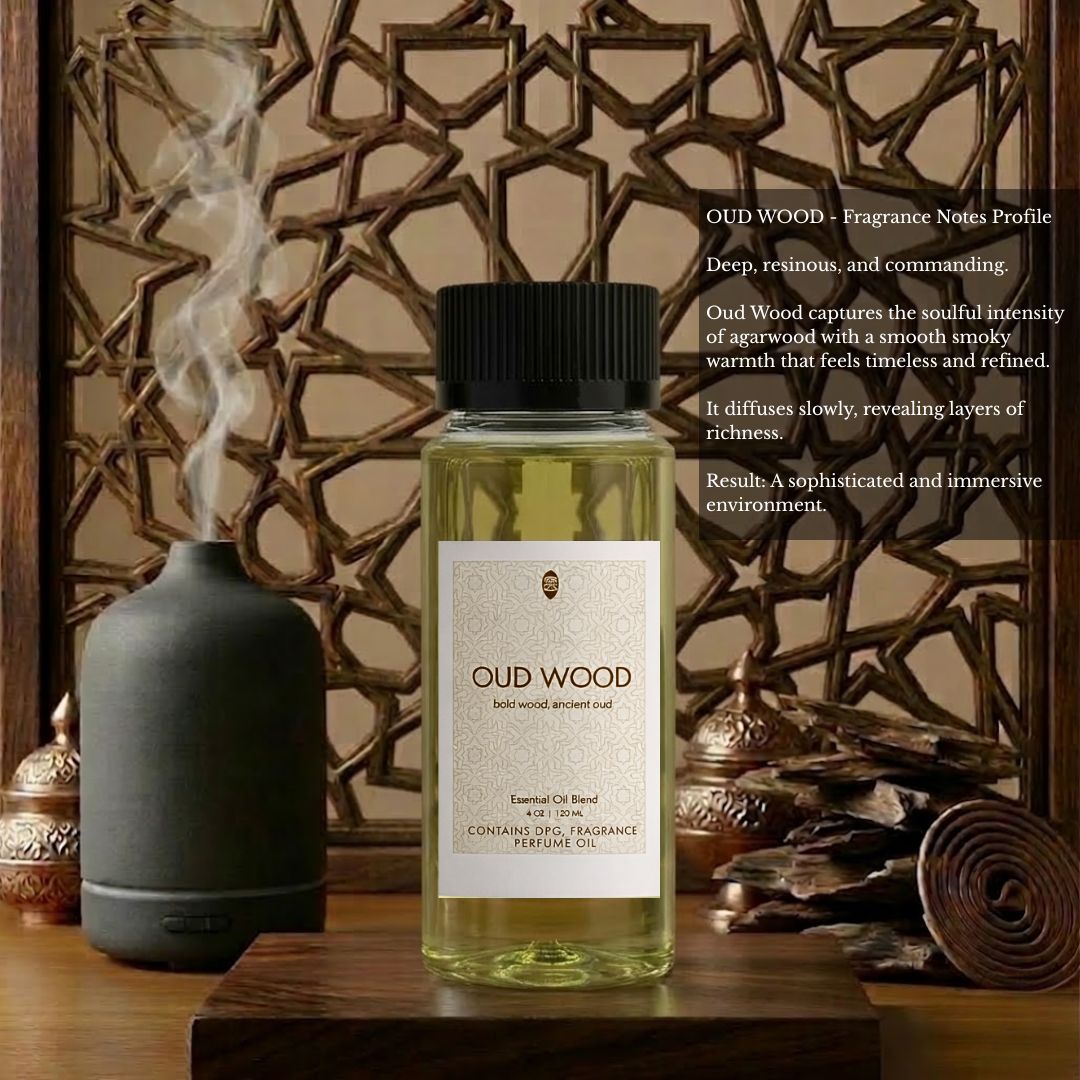 Intense Oud Intense Essential Oils Classic gift set featuring six concentrated perfume oils in elegant bottles