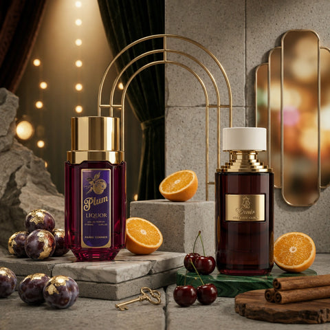 Plum Liquor Eau de Parfum Spray 100ml (3.4 oz) & Cherry Cola Eau de Parfum Spray 75ml (2.5 oz) by Paris Corner (Bundle)