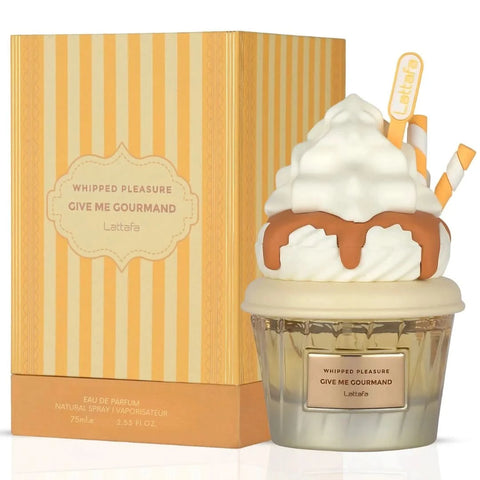Lattafa Vanilla Freak, Choco Overdose & Whipped Pleasure Eau de Parfum bundle, 75ml each, displayed in a sleek, colorful box.