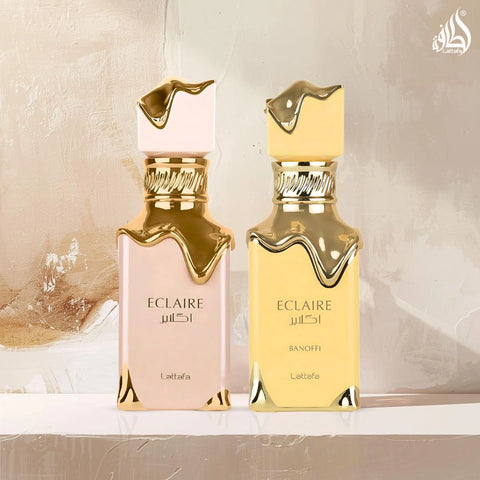 Eclaire & Eclaire Banoffi Eau de Parfum Sprays 100ml by Lattafa (Bundle) - Intense Oud