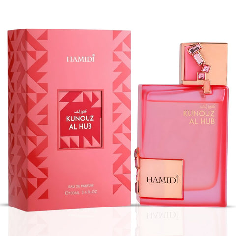The Lychee Love Bundle - Aira Eau De Parfum Spray 100ml (3.4 oz) By Paris Corner & Royal Musk Lychee Rose Eau de Parfum Spray 100ml (3.4 oz) by Surrati & Kunouz Al Hub Eau de Parfum Spray 100ml (3.4 oz) by Hamidi