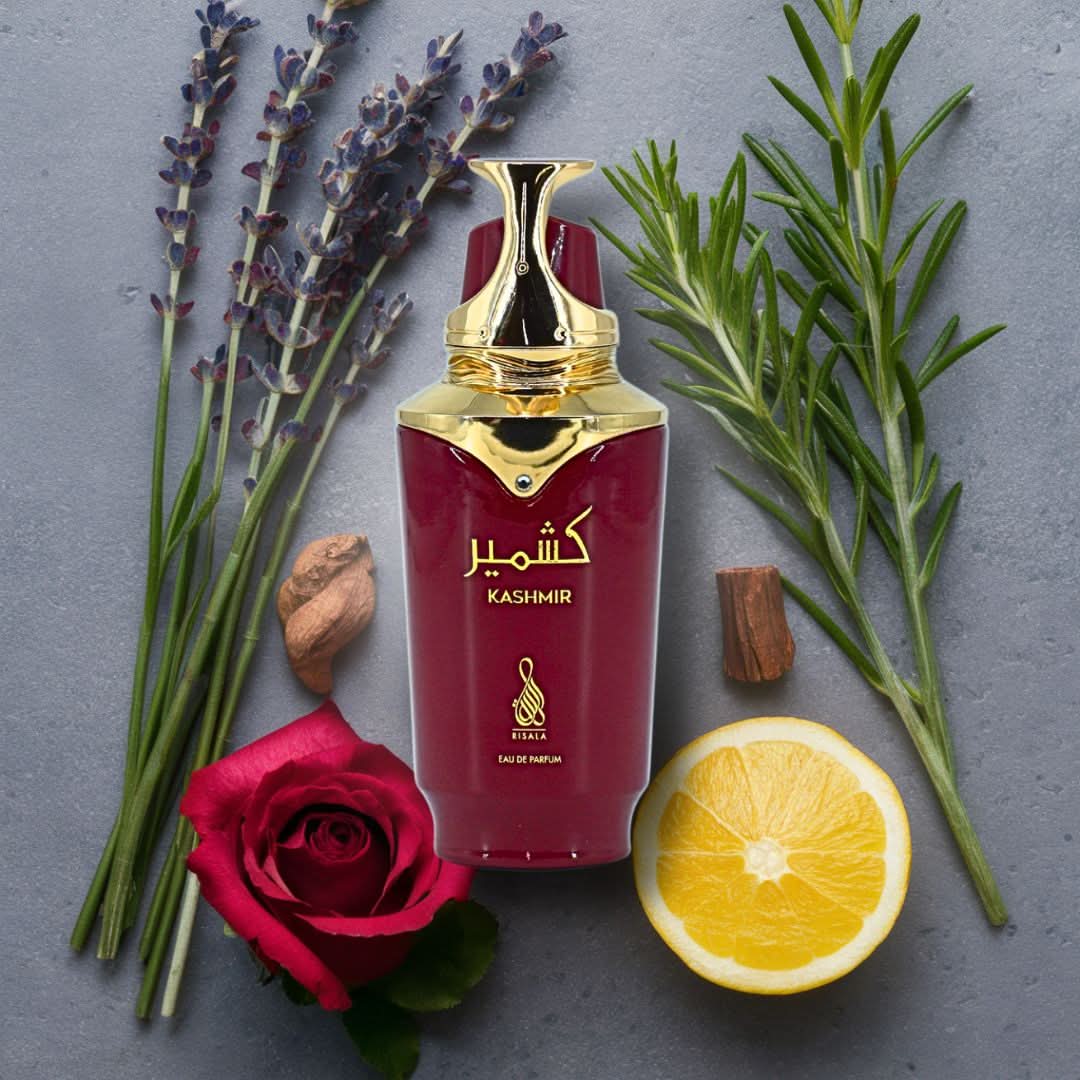 RISALA Kashmir EDP Spray 100ML, long-lasting aromatic Eau De Parfum with captivating fragrance, shown in the image.