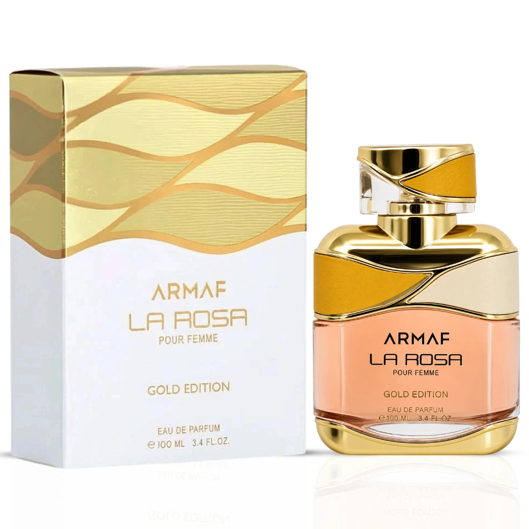 Armaf El Cielo and La Rosa Pour Femme Eau de Parfum sprays in a 100ml bundle, featuring elegant bottles with floral and feminine designs.