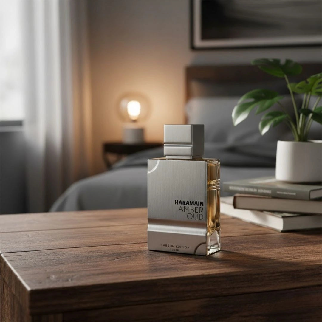 Amber Oud Carbon Edition Eau de Parfum Spray 100ml (3.4 oz) by Al Haramain - Intense Oud