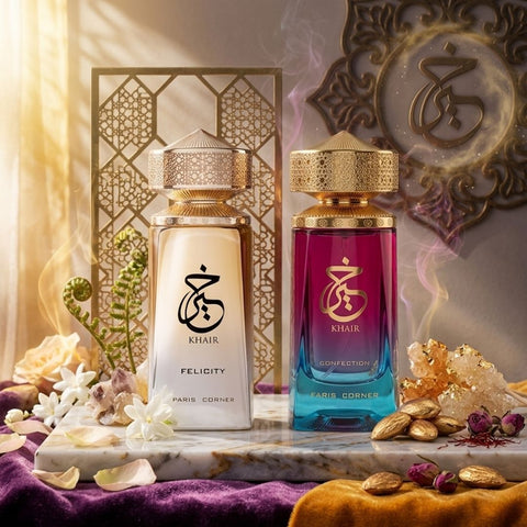 Khair Felicity & Khair Confection Eau de Parfum Sprays 100ml (3.4 oz) by Paris Corner (Bundle)
