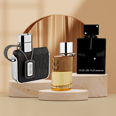 Club De Nuit Intense for Men, Hunter for Men, Tag Him - Perfume Sprays by ARMAF | Long Lasting, Luxurious, Perfume for Men. (BUNDLE) - Intense Oud