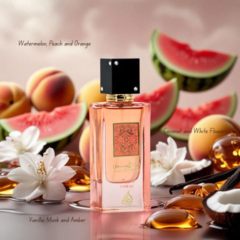 Ana Abiyedh Coral Eau de Parfum Spray 60ml (2.0 oz) by Lattafa | A Tropical Escape in Every Spritz - Intense Oud