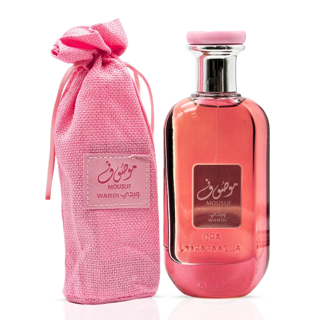 Set of six Ard Al Zaafaran Mousuf Collection Eau de Parfum sprays including Mousuf, Mousuf Azure, Daisy, Wardi, and Ramadi, 100ml each.