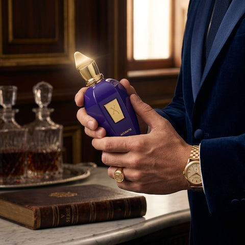 Xerjoff Accento Eau de Parfum spray 100ml with elegant bottle design and gold accents, showcasing luxury fragrance packaging.