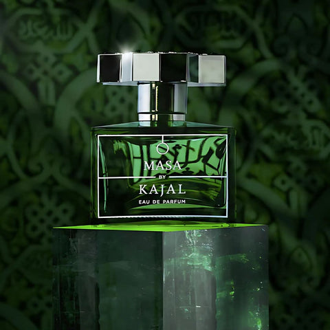 Kajal Masa Eau de Parfum Spray 100ml bottle with elegant packaging and floral scent design visible in the image.
