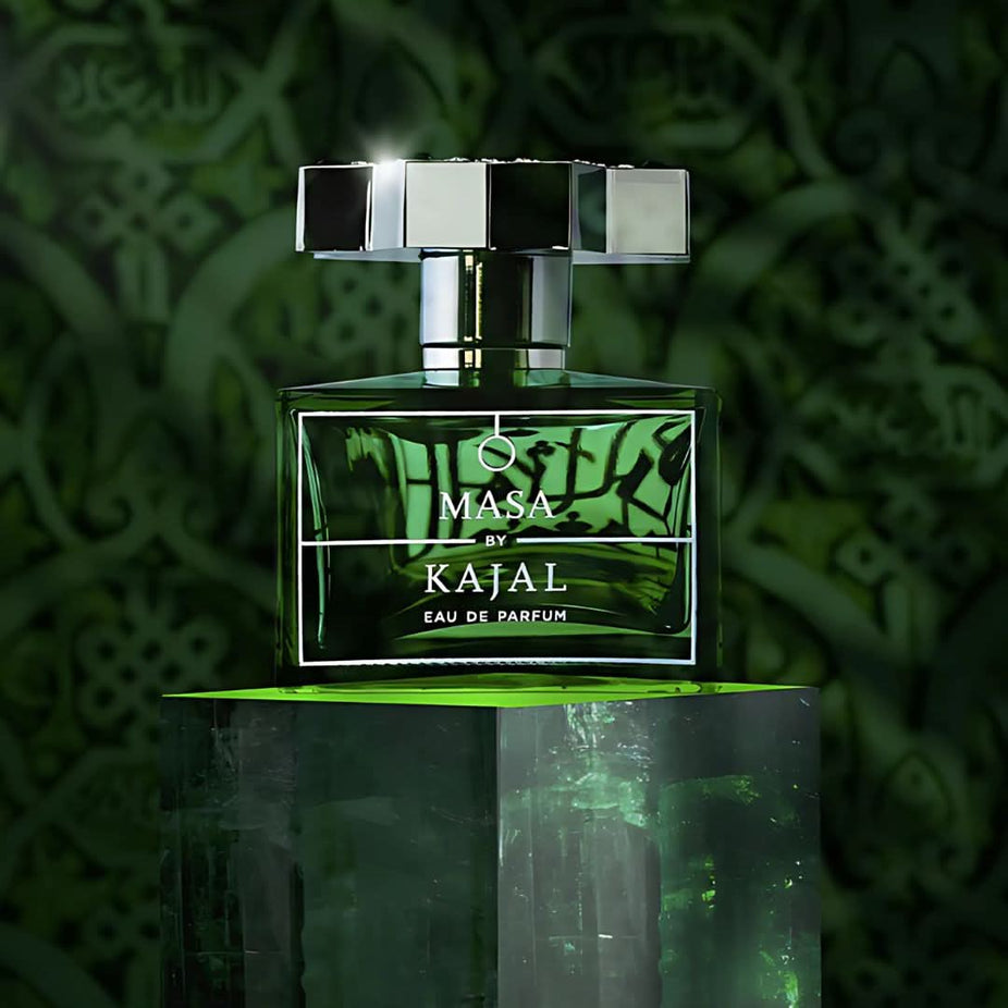 Kajal Masa Eau de Parfum Spray 100ml bottle with elegant packaging and floral scent design visible in the image.