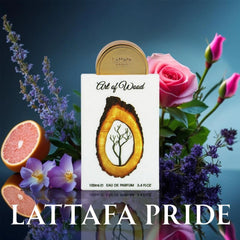 Art of Wood Eau de Parfum Spray 100ml (3.4 oz) by Lattafa Pride | Fresh Citrus & Elegant Woods in Perfect Balance - Intense Oud