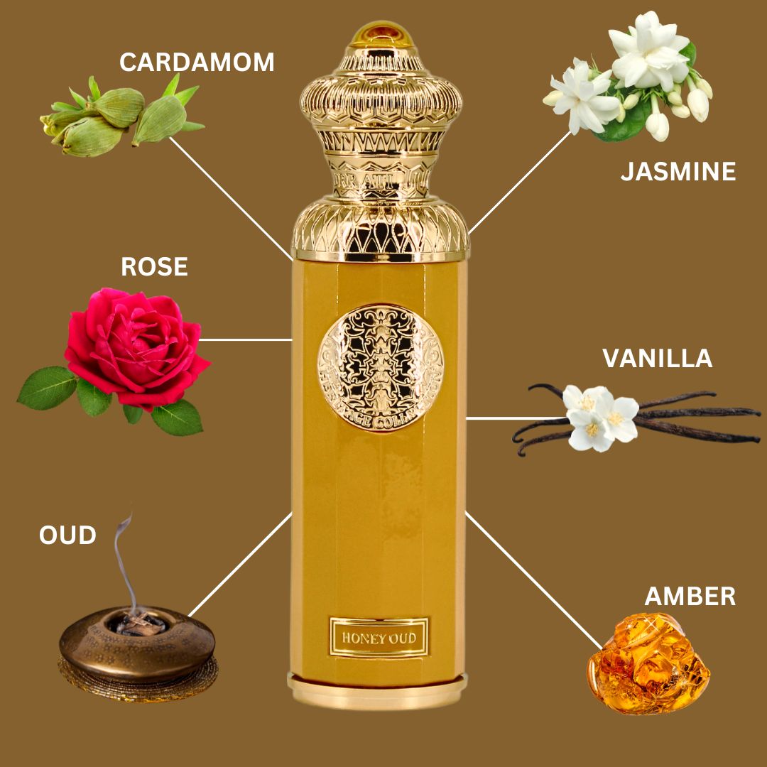 HERITAGE COLLECTION - HONEY OUD Eau De Parfum Spray 140ML (4.7 OZ) By Surrati | A Rich & Luxurious Fragrance That Combines Spicy Warmth With Floral Elegance. - Intense Oud