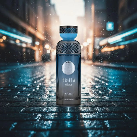 Elite Risala Hafla Night Eau de Parfum spray 200ml bottle with elegant black and gold packaging.