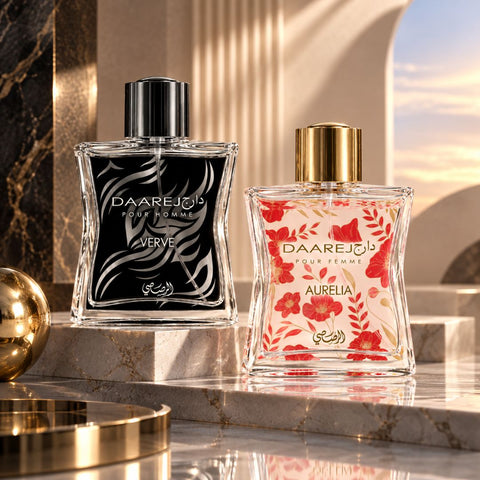 Daarej Verve & Aurelia Eau de Parfum Sprays 100ml (3.4 oz) by Rasasi (Bundle)