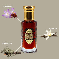 Mukhallat Al Zafran Perfume Oil 12ML (0.40 OZ) With Black Gift Box By Intense Oud | Long Lasting, Exotic, Spicy, Sweet Scent. - Intense Oud