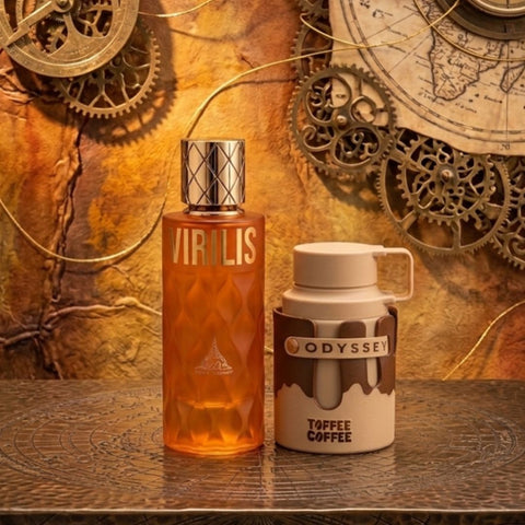 Virilis by Paris Corner & Odyssey Toffee Coffee by Armaf Eau de Parfum Spray 100ml (3.4 oz) (Bundle)