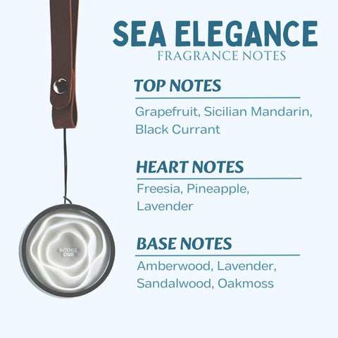 Ocean - Sea Elegance Scented Hanging Car Freshener by Intense Oud | A Fresh Scent That Transforms Your Car Into an Oceanic Haven. - Intense Oud