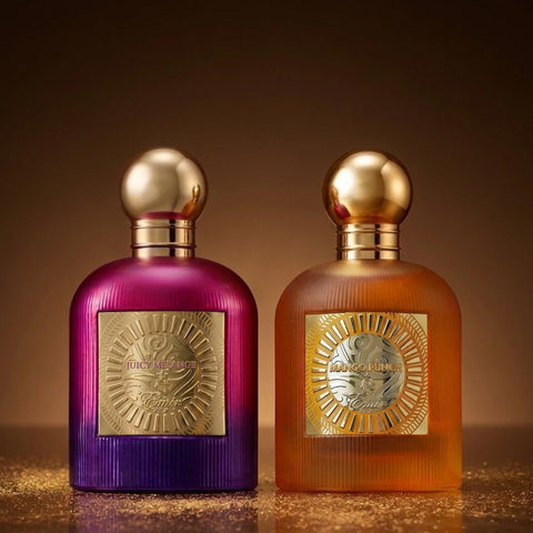 Juicy Melange & Mango Punch Eau de Parfum Sprays 100ml (3.4 oz) by Paris Corner (Bundle)