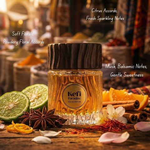 AUCTION Kefi Paradise Eau de Parfum Spray 100ml (3.4 oz) by Elite Risala (Velvet Pouch)