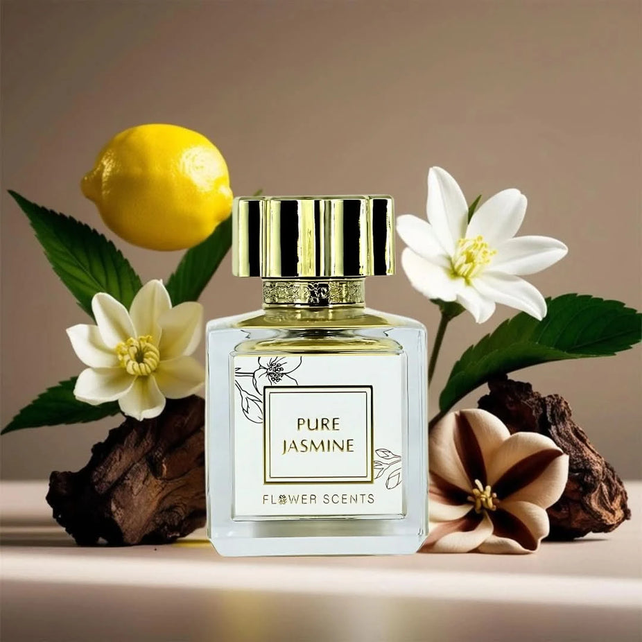Pure Jasmine Eau de Parfum Spray by Flower Scents, 65ml bottle with floral fragrance and elegant packaging.