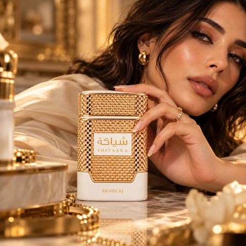 Khadlaj Shiyaaka White Eau de Parfum Spray 100ml bottle on a white background