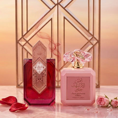 Maha & Pink Blush Eau de Parfum Sprays 100ml (3.4 oz) by Ard Al Zaafaran (Bundle)