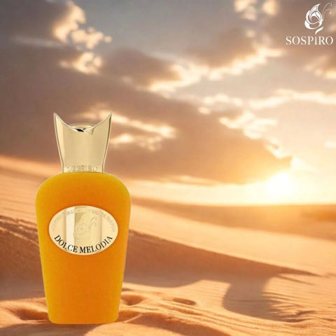 Dolce Melodia Eau De Parfum Spray by Sospiro, 100ml bottle with elegant packaging, showcasing the perfume’s luxurious design.
