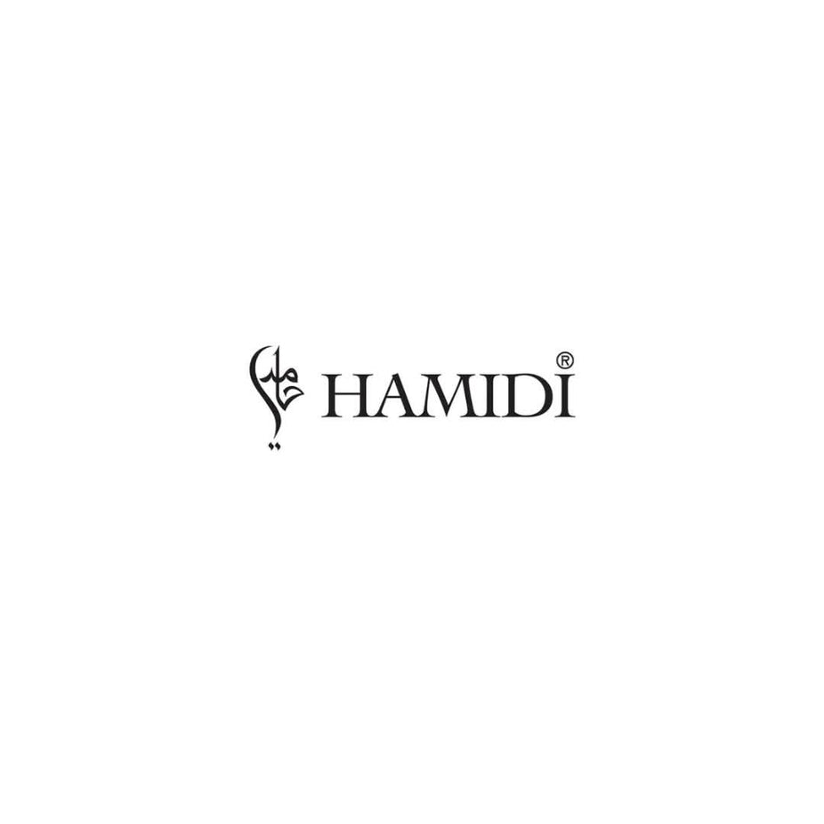 Hamidi Blue Musk and Yellow Musk water perfume sprays bundle, 30ml each, featuring elegant glass bottles with colorful caps.