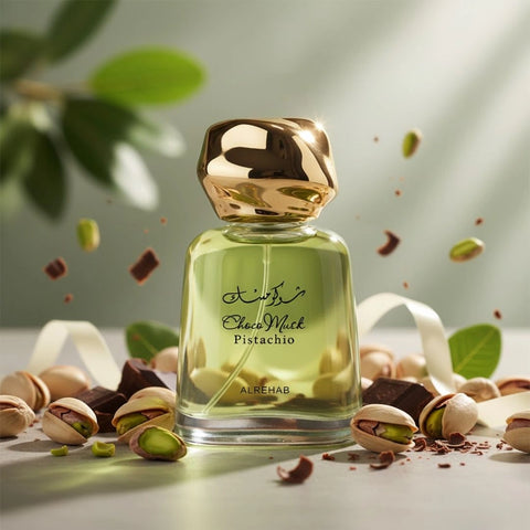 Choco Musk Pistachio Eau de Parfum Spray 100ml (3.4 oz) by Al Rehab - Intense Oud