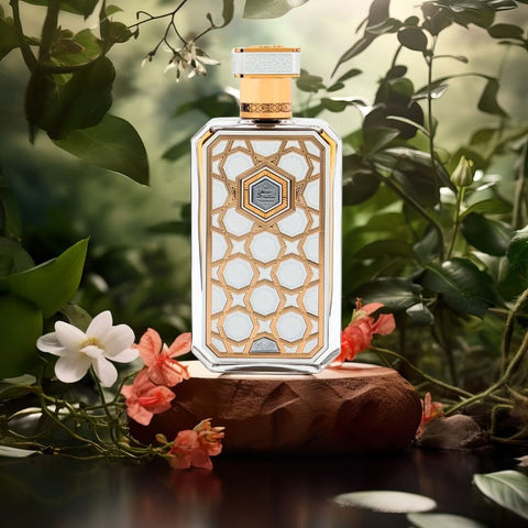 Arabian Prive Collection Nagham Rasasi Eau De Parfum spray bottle, luxurious 70ML fragrance with elegant packaging and design.