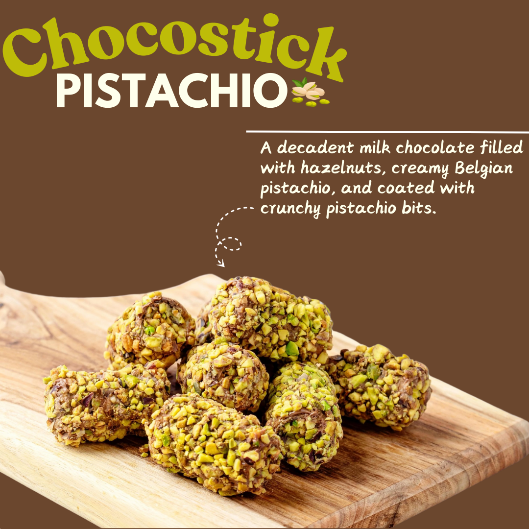 Dubai Choco-Stick Pistachio By Intense Delish | Rich Chocolate, Nutty Crunch, Pistachio Perfection. (BOX OF 6) - Intense Oud
