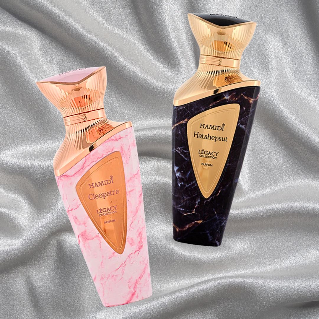 Legacy Hatshepsut & Legacy Cleopatra EDP Sprays 100ML (3.4 OZ) By Hamidi | Long Lasting Fragrances. (ENCHANTED BUNDLE) - Intense Oud