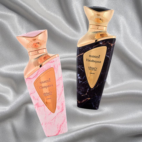 Legacy Hatshepsut & Legacy Cleopatra EDP Sprays 100ML (3.4 OZ) By Hamidi | Long Lasting Fragrances. (ENCHANTED BUNDLE) - Intense Oud