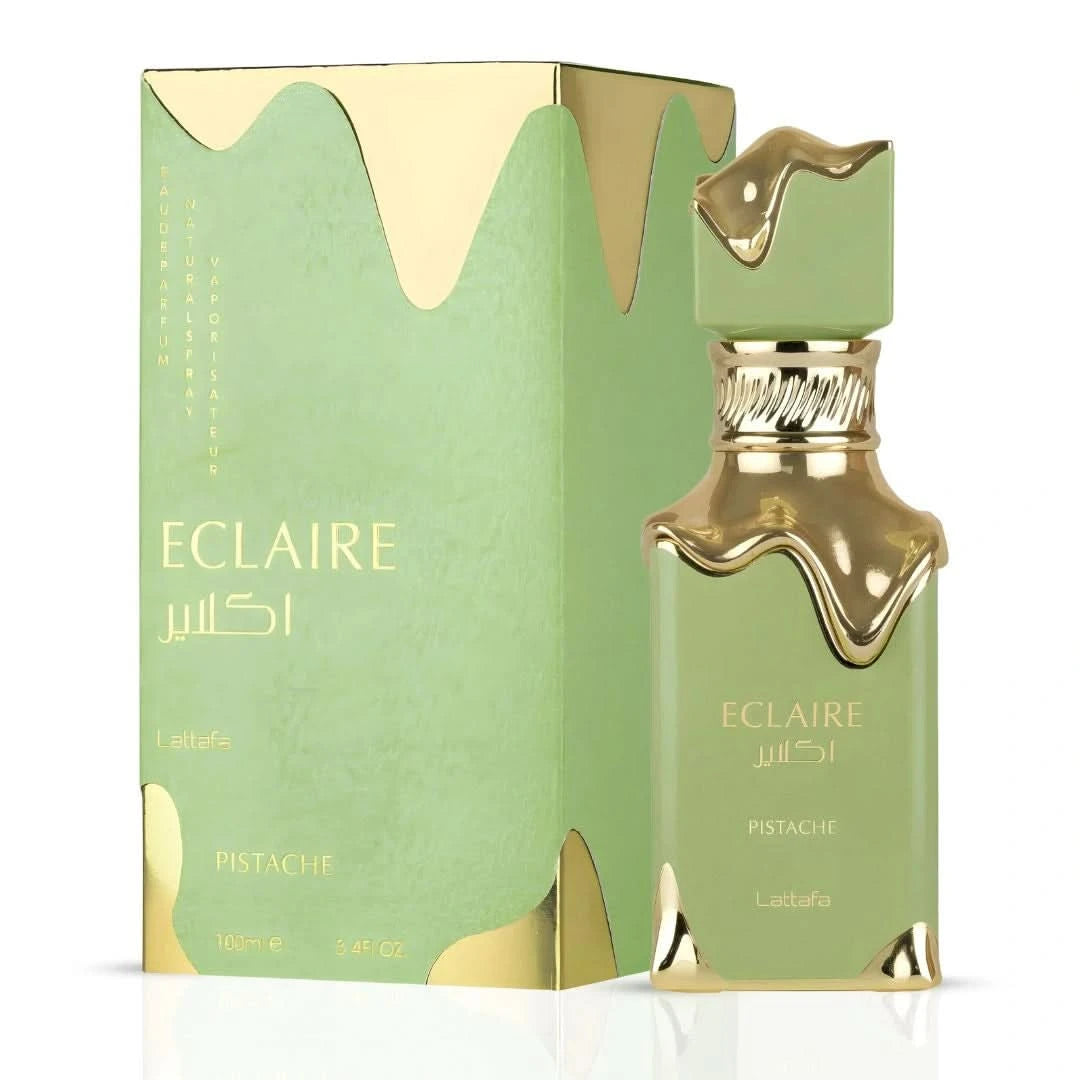 Bundle of Lattafa Yara Elixir, New York Life by Hamidi, and Eclaire Pistache Eau de Parfum sprays in 100ml bottles.