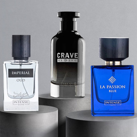 Best Collection For Men Crave Extreme,LA PASSION BLUE EDP - 100Ml (3.4Oz) & Imperial Oud for Men - 50ml (1.6Oz) By Intense Elite - Intense Oud