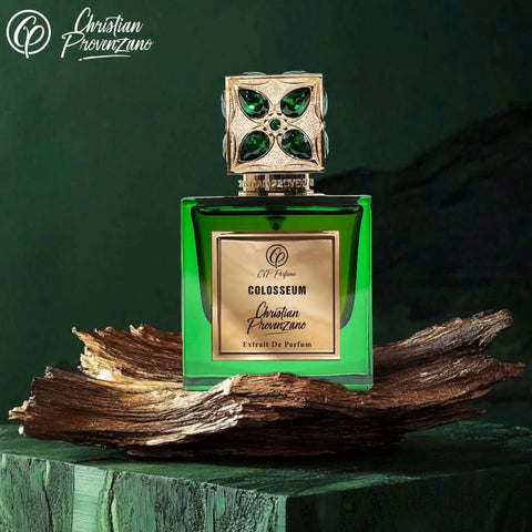 Christian Provenzano Colosseum Extrait De Parfum 100ml bottle with elegant packaging on a neutral background.