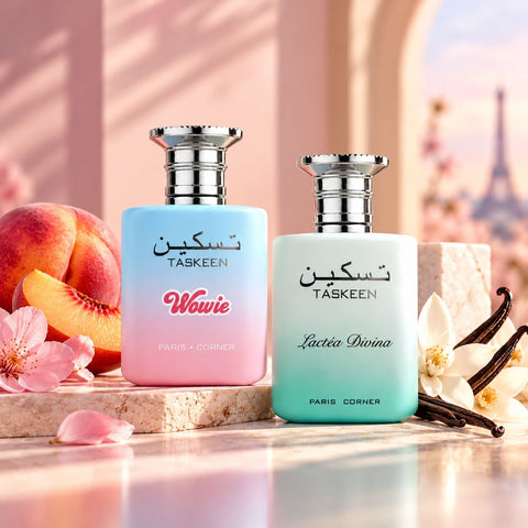 Taskeen Wowie & Lactéa Divina Eau de Parfum Spray 100ml (3.4 oz) by Paris Corner (Bundle)