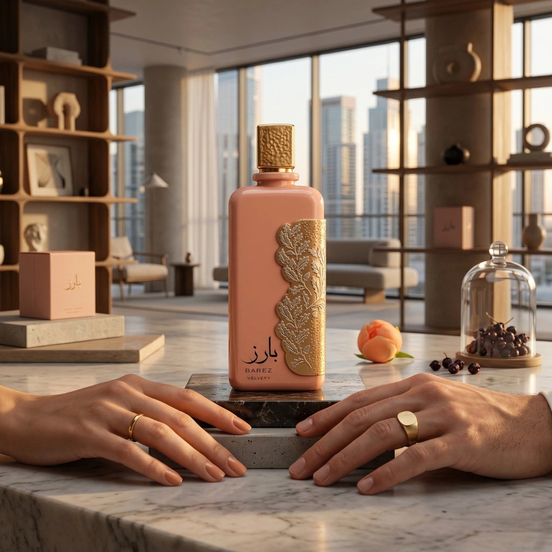 Barez Velvety Eau de Parfum spray by Ard Al Zaafaran, 100ml bottle with elegant design and velvety finish.