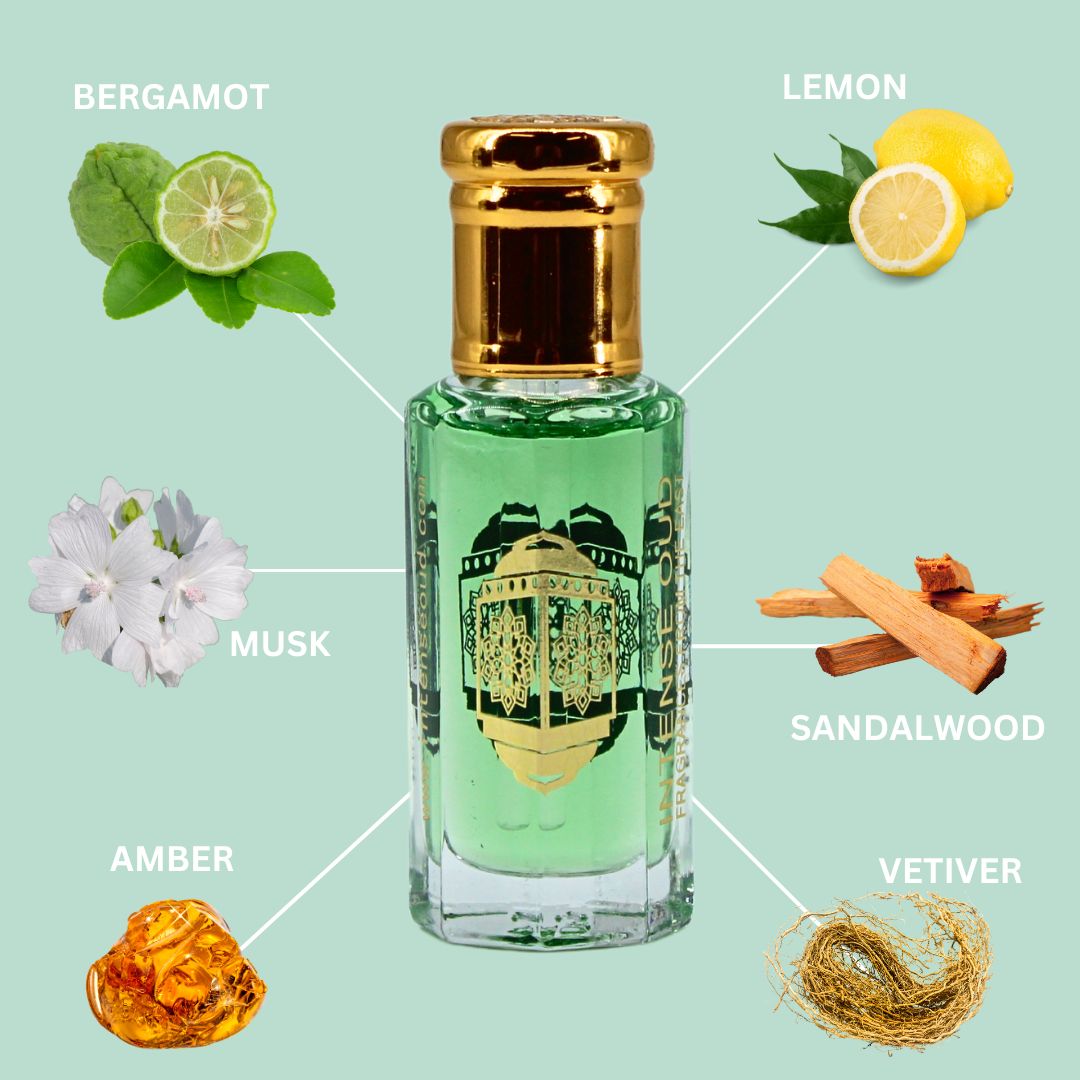 Fajr Perfume Oil 12ML (0.40 OZ) With Black Gift Box By Intense Oud | A Fresh Citrus Opening With Warm Musk, Sandalwood & Amber Base. - Intense Oud