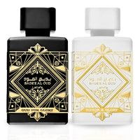 Bad'ee Al Oud Glory AND Bade’e Al Oud Honor & Glory EDP Sprays 100ML (3.4 OZ) By Lattafa | Long Lasting & Captivating Scents. (BUNDLE)