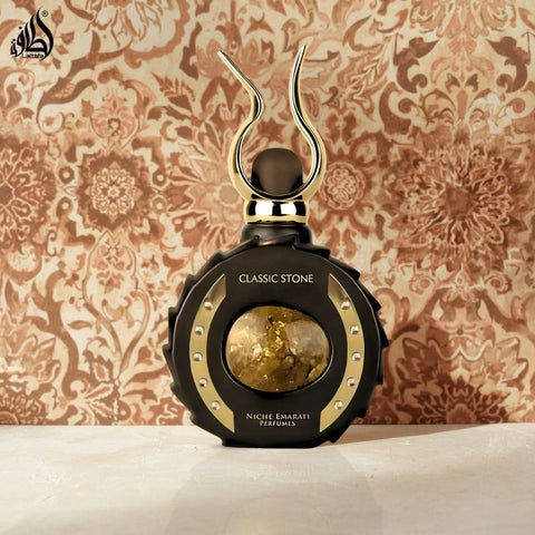 Lattafa Niche Emarati Classic Stone Eau de Parfum spray 100ml, featuring elegant packaging and a luxurious fragrance.