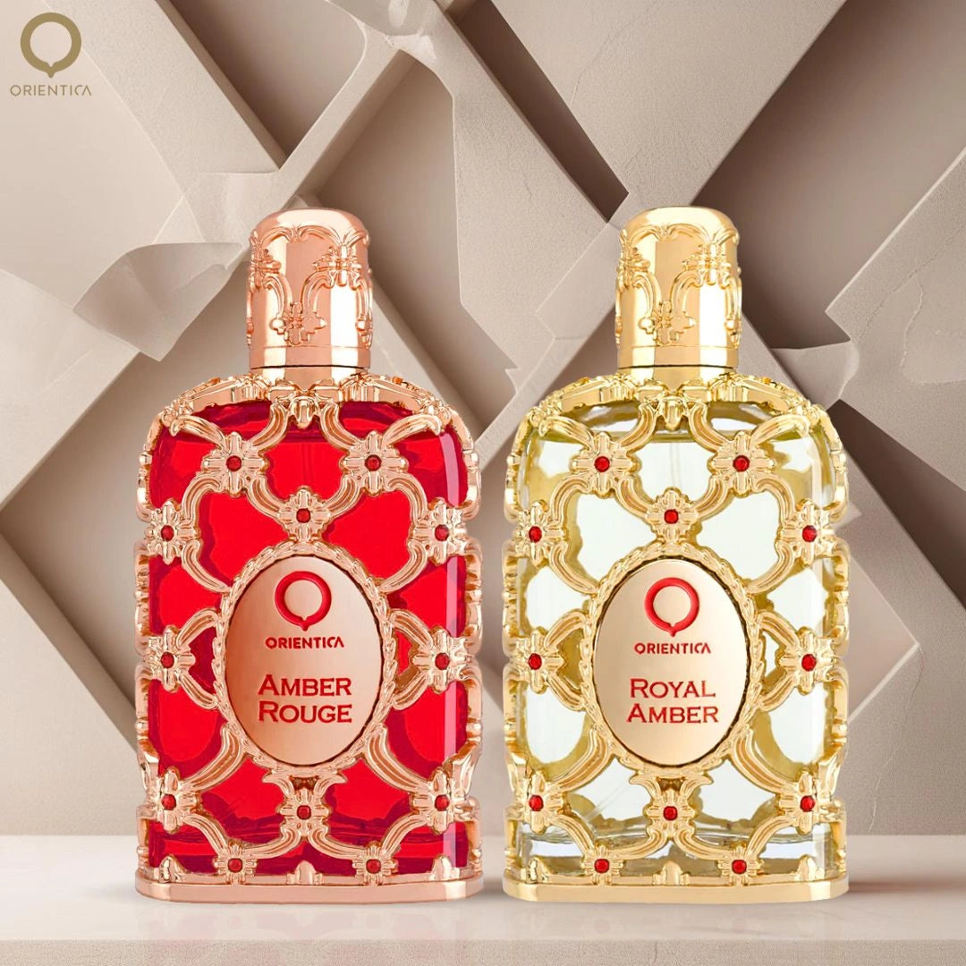 Amber Rogue & Royal Amber Eau de Parfum Sprays 80ml (2.7 Oz) by Orientica | Two Luxurious Fragrances For Every Mood (Bundle) - Intense Oud