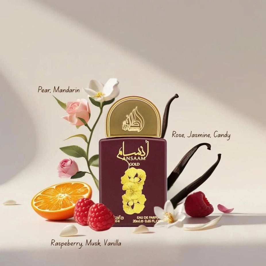 Lattafa Pride Eau de Parfum Gift Set Collection No.3 with five 20ml bottles arranged in a stylish gift box.