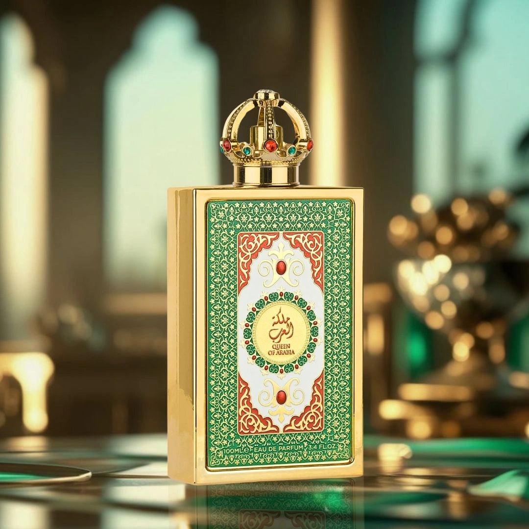 Queen of Arabia Eau De Parfum Spray 100ml (3.4 oz) by Lattafa Pride | A Golden Halo of Coconut, Salt & Vanilla - Intense Oud