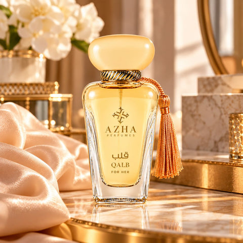 Azha Qalb Eau de Parfum Spray 100ml bottle with elegant packaging, showcasing the luxury fragrance design.
