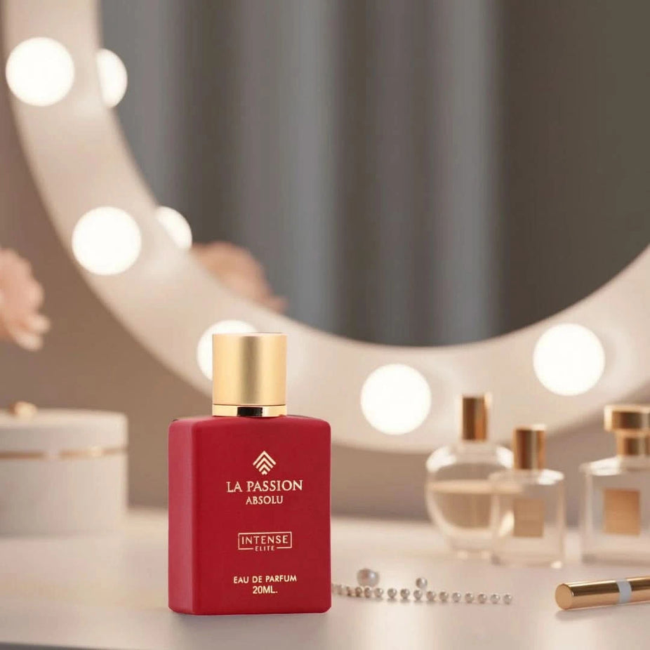 Intense Elite La Passion Absolu Women Eau de Parfum spray 20ml, elegant bottle with floral and fruity notes.